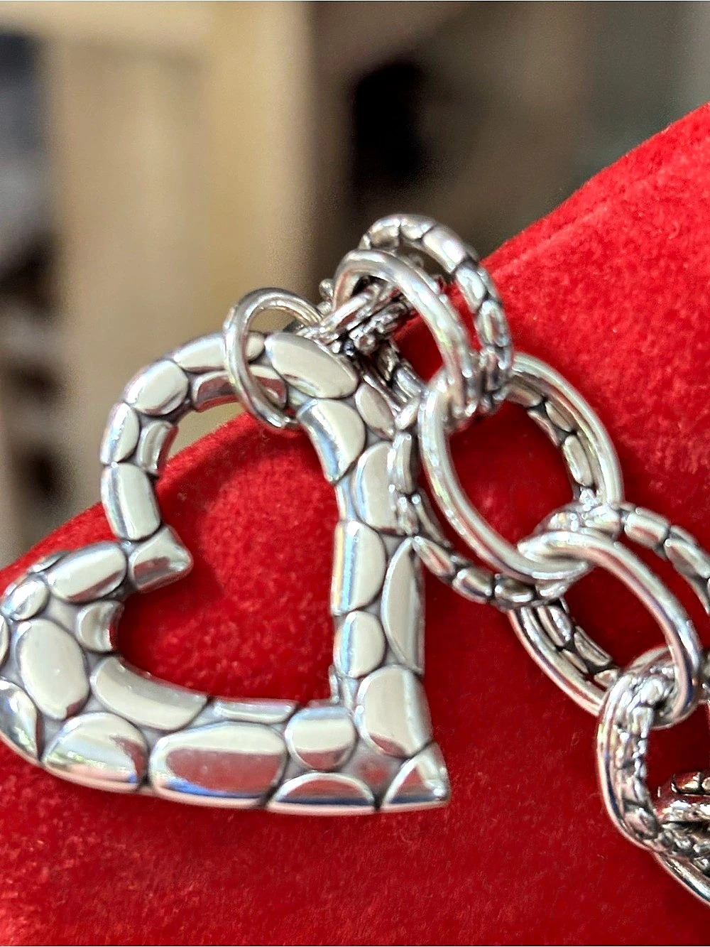 Brighton Pebble Heart Bracelet Silver